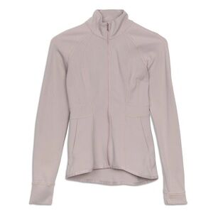 Lululemon Athletica Profile Smokey Blush High Neck Thumb Hole Full Zip Jacket 8